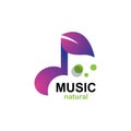 Natural music logo creative vector icon