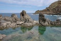 Natural oceans pools of Porto Moniz in island of Madeira