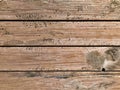 Natural old aged brown wood panel wall background Royalty Free Stock Photo