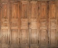 Natural old wood or timber door frame pattern surface texture. Close-up of architecture material for exterior design decoration Royalty Free Stock Photo