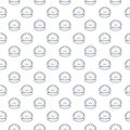 Natural open shell with pearl icon isolated seamless pattern on white background Royalty Free Stock Photo