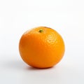 Precise And Lifelike Tangerine With Leaf On White Background