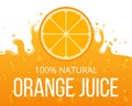 Natural orange juice label template