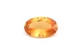 Natural Orange Sapphire gemstone Royalty Free Stock Photo