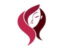 Natural Organic Beauty Female Face Logo