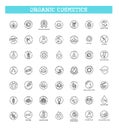 Natural organic cosmetics symbols Royalty Free Stock Photo