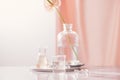 Natural organic extraction, Flower aroma essence solution in laboratory Royalty Free Stock Photo