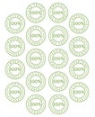 Natural and organic food line icons set. Symbols of nutrients are common in food products collection. Gluten free, lactose free,