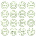 Natural and organic food line icons set. Symbols of nutrients are common in food products collection. Gluten free, lactose free,