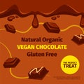 Vegan chocolate, natural and organic gluten free