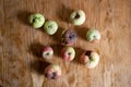 Natural organic imperfect apples