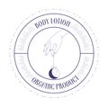 Body lotion organic product logotype or emblem Royalty Free Stock Photo