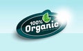 100% natural organic label or sticker inspiration Royalty Free Stock Photo