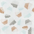 Natural organic leaf shapes in neutral colours seamless repeat patter