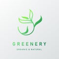 Natural and organic logo in modern design.