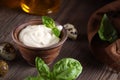 Natural organic mayonnaise Royalty Free Stock Photo