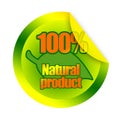 Natural organic product sticker