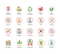 Natural & Organic Cosmetics Icons Royalty Free Stock Photo