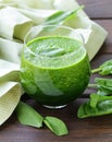 Natural organic smoothie green spinach