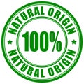 Natural origin round label