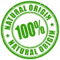 Natural origin vector rubber stamp