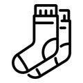 Natural pair socks icon, outline style Royalty Free Stock Photo