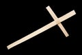 Natural Palm Cross, isolated on black