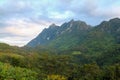 Natural Panorama of Doi Luang Mountain in Chiang Dao Province It is the highest mountain in Thailand, good weather Royalty Free Stock Photo