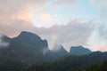 Natural Panorama of Doi Luang Mountain in Chiang Dao Province It is the highest mountain in Thailand, Royalty Free Stock Photo