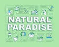 Natural paradise word concepts banner
