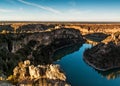 Natural Park Sickles of the Duraton River. Hermitage of San Frutos. Segovia, Spain Royalty Free Stock Photo