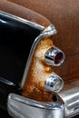 Close-up of the tale lights of a american classic car. Royalty Free Stock Photo