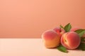 Natural peach background. Generate Ai