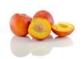 Natural peach fruits collection