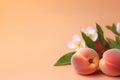 Natural peach mockup. Generate Ai
