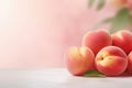 Natural peach organic background. Generate Ai