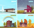 Natural Phenomena Concept Icons Set Royalty Free Stock Photo