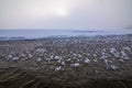 Natural phenomena of Lake Kussharo in winter.