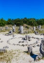 The natural phenomenon Pobiti Kamani, known as The Stone Forest Royalty Free Stock Photo