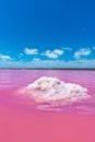 Natural salt pink crystals from Pink Lake, Western Australia