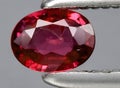 Natural pink tourmaline gem on the background Royalty Free Stock Photo
