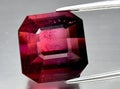 natural pink tourmaline gem on the background Royalty Free Stock Photo