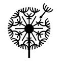 Natural plant dandelion icon, simple style