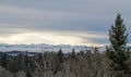 Natural poetic mystery and strange cloudy light over the Alps