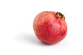 Natural pomegranate isolated on white Royalty Free Stock Photo