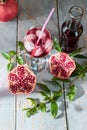Natural Pomegranate Juice in Glass Jar Royalty Free Stock Photo