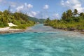 Natural pool in Borabora Royalty Free Stock Photo