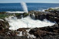 Natural pool in full effervescence, Bufadero La garita, Canary islands Royalty Free Stock Photo