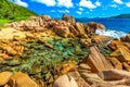 Natural Pool La Digue Royalty Free Stock Photo