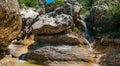 Natural pools in the middle of the mountain